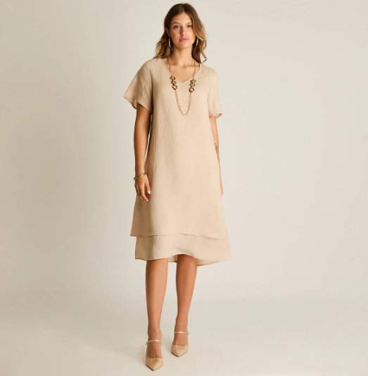 VESTIDO MIDI CON COLLAR 907534